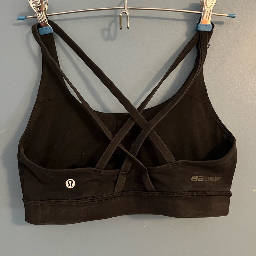 Lululemon Athletica Black Cross-Back Sports Bra
